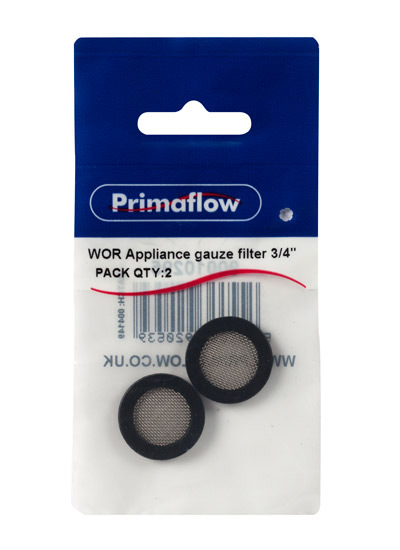 Pre-Packed WOR Appliance gauze filter 3/4" (Pack of 2)