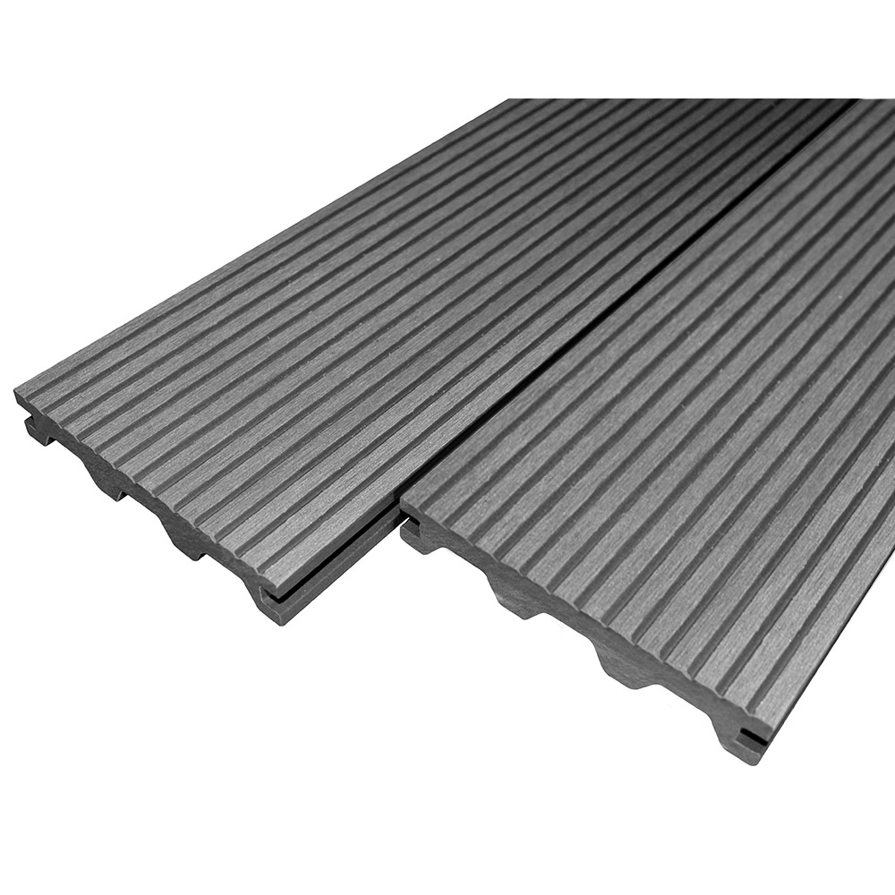 BuildDeck VICTORIA Low-Slip Castle Groove Bridge Board Composite Decking - Grey - 135 x 23 x 3600mm (3.6m)