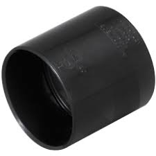 32mm Solvent Weld Waste Straight Coupler - Black