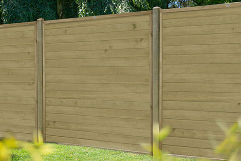 Forest Garden DTS 6ft (1.83m x 1.83m) Pressure Treated Horizontal Tongue and Groove Fence Panel - Pack of 3 