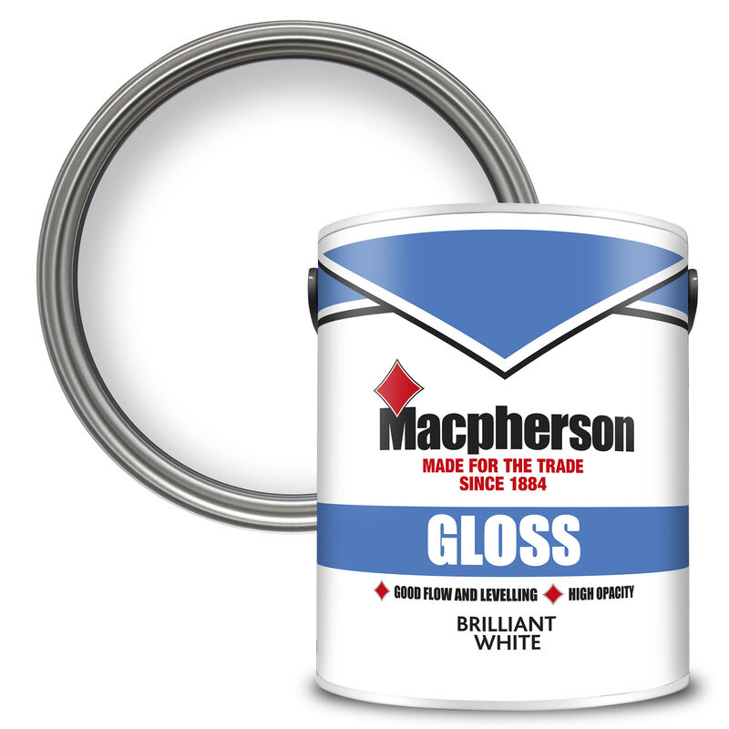 Macpherson Gloss Paint (Solvent/oil based) - Briliant White - 5L