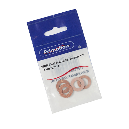 Pre-Packed WOR Flexi connector washer 1/2" (Pack of 4)