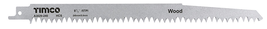 Addax 240mm (22mm Working Length) Wood Reciprocating Sabre Saw Blade (S1531L) (Pack of 5)