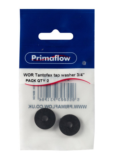 Pre-Packed WOR Tantofex tap washer 3/4" (Pack of 2)