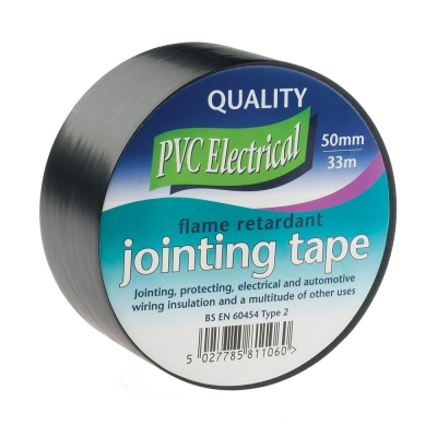 50mm x 33m Black Single-Sided PVC Jointing Tape (DPM Membrane)