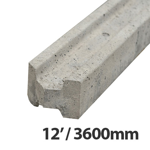 Concrete Intermediate Slotted Fence Post - 12' (3.6m)