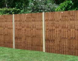 Forest Garden DTS 6ft x 5ft (1.83m x 1.54m) Pressure Treated Brown Pressure Treated Closedboard Fence Panel - Pack of 3 