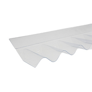 DTS RoofPro Corrugated PVC Roof Flashing Strip 950mm x 150mm x 80mm - Clear