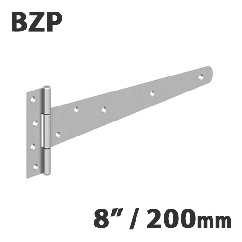 GateMate 200mm (8") Light Tee Hinges (c/w Screws) - BZP