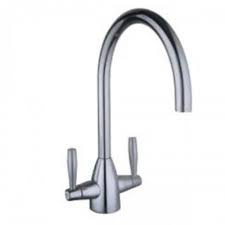 Contemporary QT Oval Monoblock Dual Flow Kitchen Sink Mixer -  Chrome 