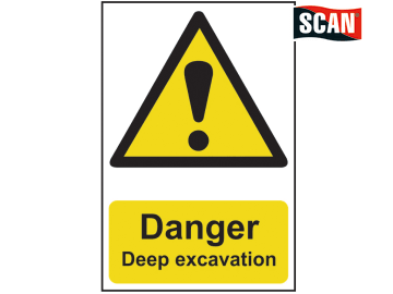 Safety Sign - Danger Deep excavation
