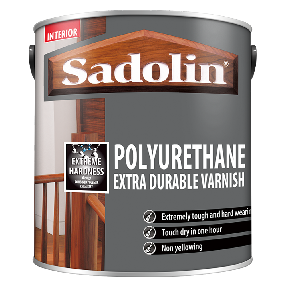 Sadolin PU Polyurethane Extra Durable Varnish - 1L - Clear Gloss