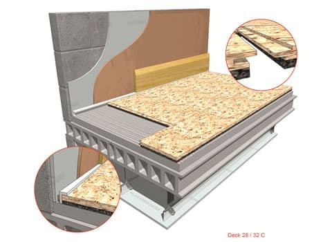 JCW Acoustic Deck 32 - 32mm x 600mm x 2400mm sheet (1.44m²) [1538 / 1074]