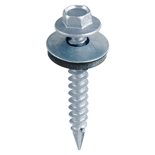 Timco 6.3x45mm Hex Head Slash Point Screws (Metal to Timber) (w/ 16mm EPDM Rubber Washer) - Bag of 100