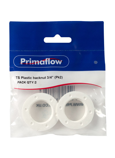Pre-Packed TS Plastic backnut 3/4'' (Pack of 2)