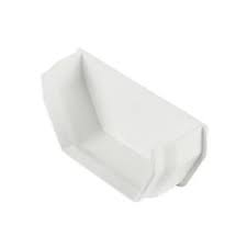 117mm Square Line Internal Stop End - White