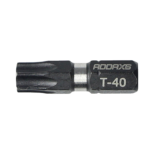 Addax X6 TX40 Torx Impact Driver Bits - 25mm - Pack of 10