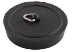 Pre-Packed Bath ''Ring pull'' plug 1.3/4" - black