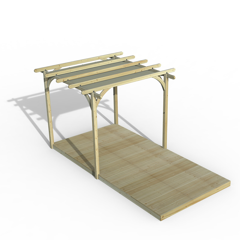 Forest Garden DTS Ultmia Pergola and Decking kit with Canopy 