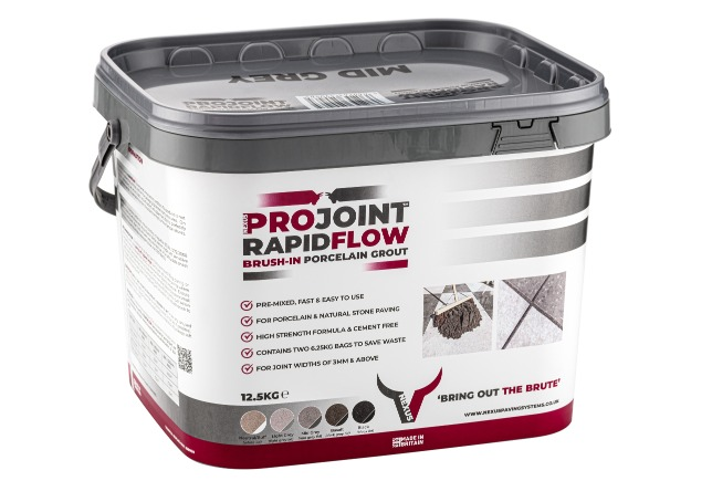 Nexus ProJoint RapidFlow (Porcelain & Sandstone) Jointing Compound - Basalt Grey - 12.5kg Tub