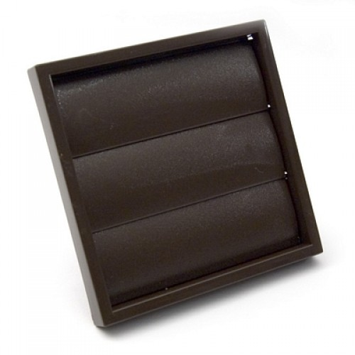 100mm (4") Gravity Louvre Vent - Brown