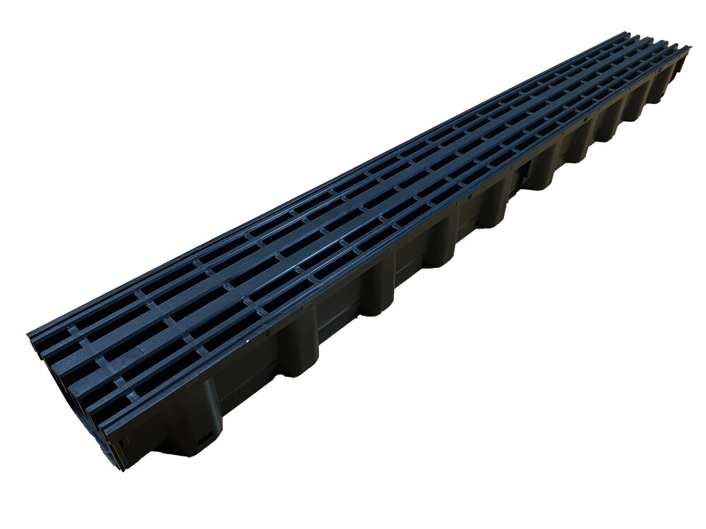 1 metre A15 Channel Drainage and Plastic Grate