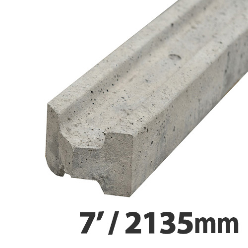Concrete Intermediate Slotted Fence Post - 7' (2.1m)