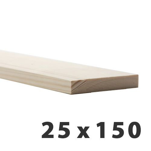 25 x 150mm (Fin: 20.5 x 144mm) PAR/PSE Softwood Pine Timber (6x1)