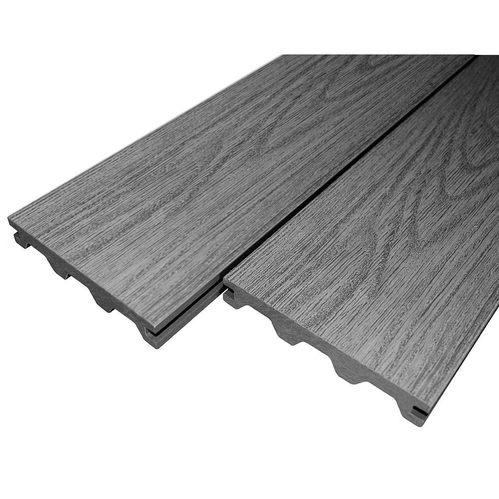 BuildDeck VICTORIA Woodgrain Effect Bridge Board Composite Decking - Grey - 135 x 23 x 3600mm (3.6m)