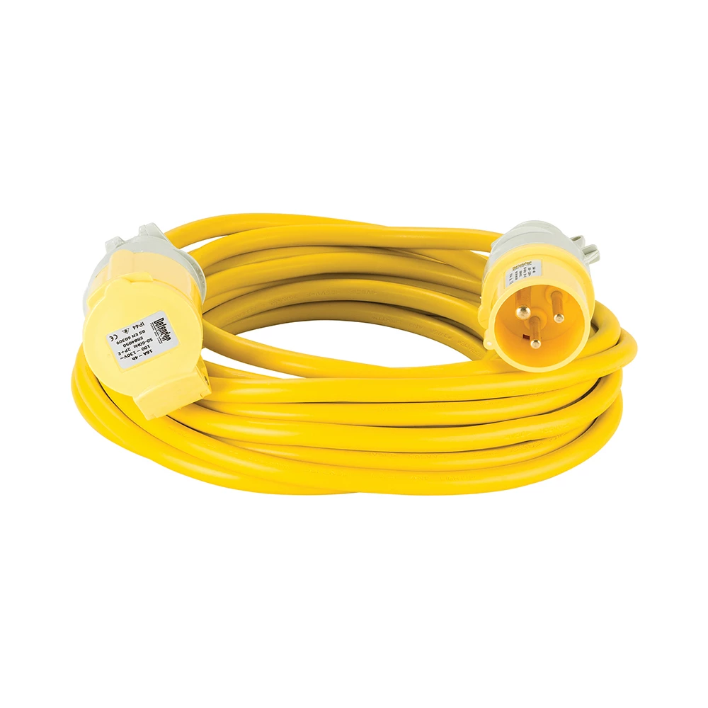 Defender Yellow Arctic Extension Lead - 16A 2.5mm2 - 10m