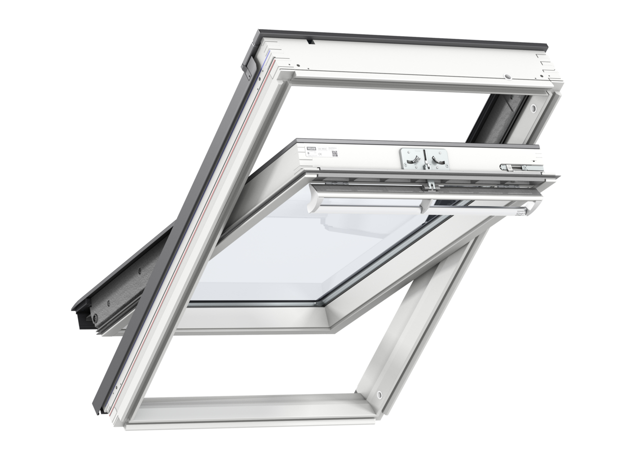Velux GGL SK06 1140 x 1180mm Centre Pivot 66 Pane Roof Window - White Painted