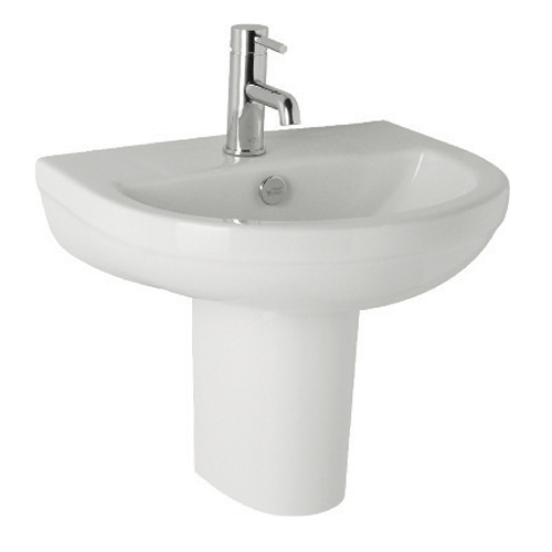 K-Vit Revive Basin 500mm 1TH & Semi-Pedestal