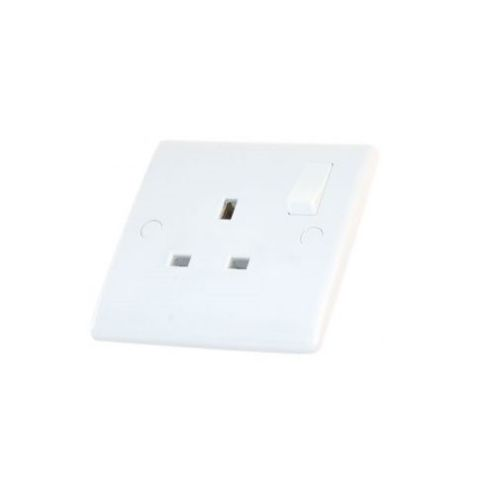 Selectric Smooth 13A Switched DP Socket Outlet - 1 Gang