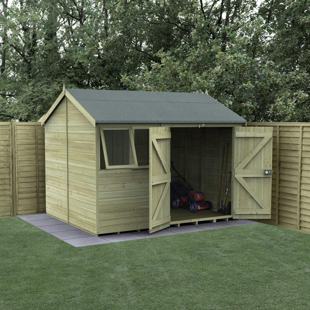 Forest Garden DTS Timberdale 10 X 8 Reverse Dble Dr Shed 