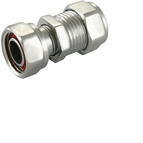 22mm Chrome Compression Tap Connector Straight to 3/4"