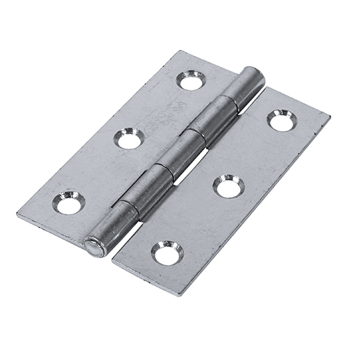 Timco Plain Fixed Pin Butt Hinge - Zinc - 75 x 50mm (Pack of 2)