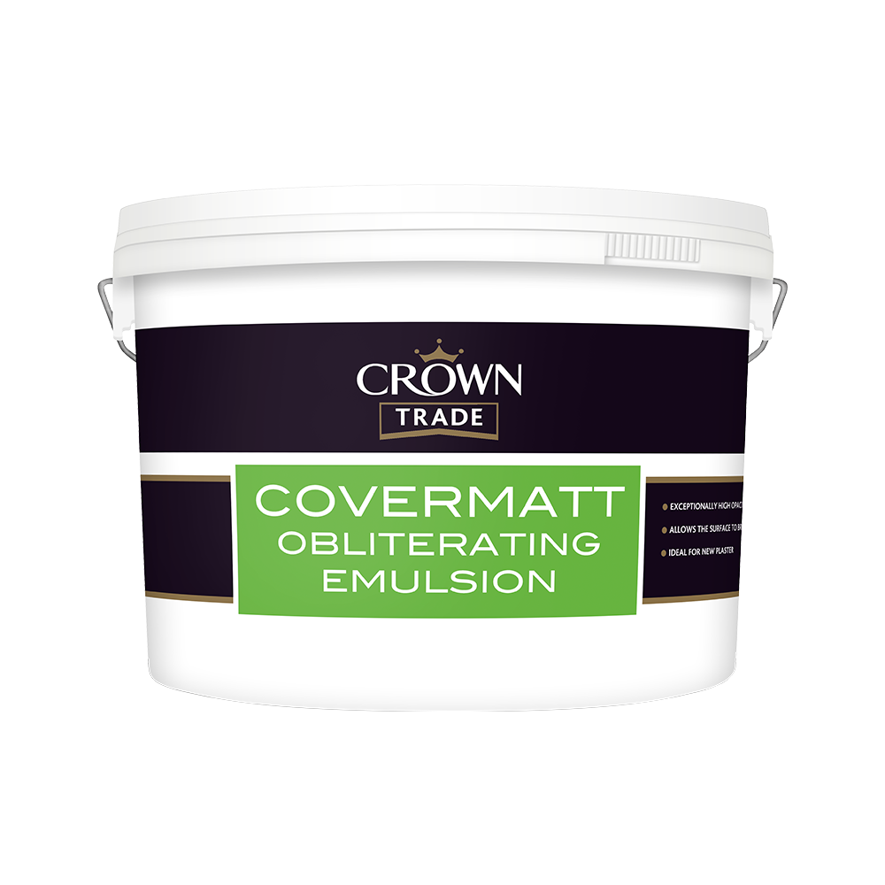 Crown Trade Covermatt Obliterating Emulsion - White - 10L