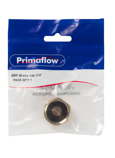 Pre-Packed BRF Brass Cap 3/4" (Pack of 1)