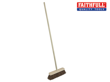 Faithfull 30cm (12") Stiff Bassine Broom (Head & Handle)