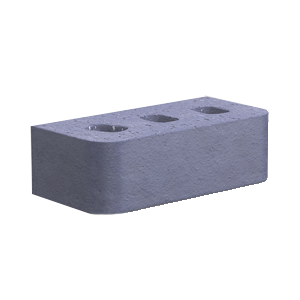 Forterra Cradley BN.2.2  Double Bullnosed 51mm Radius Engineering Brick - Blue