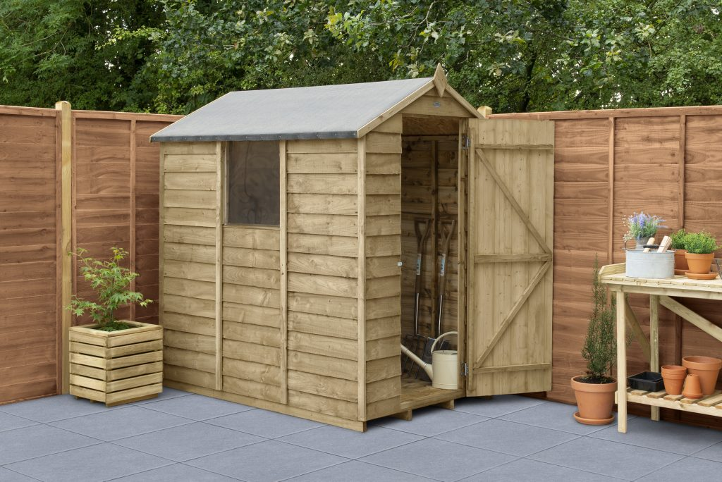 Forest Garden DTS Overlap Pressure Treated 6x4 Apex Shed 