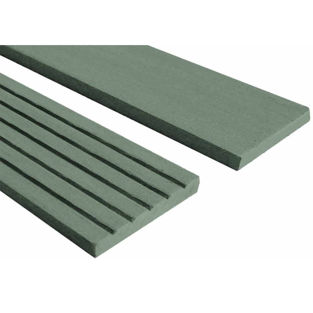 BuildDeck Grooved Face Composite Decking Fascia Trim - Grey - 60 x 10 x 2400mm (2.4m)