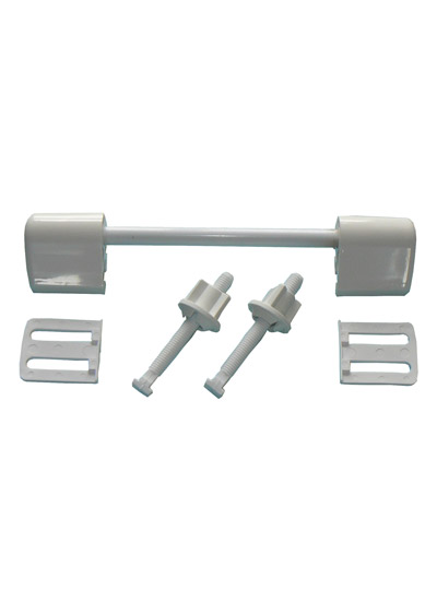 Pre-Packed Toilet Seat fittings with Rod - White