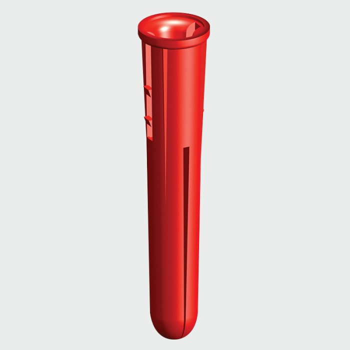 Red P3 Plastic Wall Plugs (For Screw Size: 3.5/4/4.5/5mm)