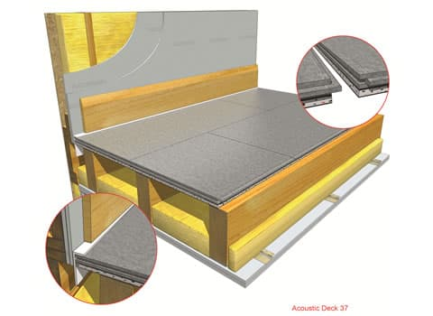 JCW Acoustic Deck 37 - 37mm x 600mm x 1200mm sheet (0.72m²) [1080]