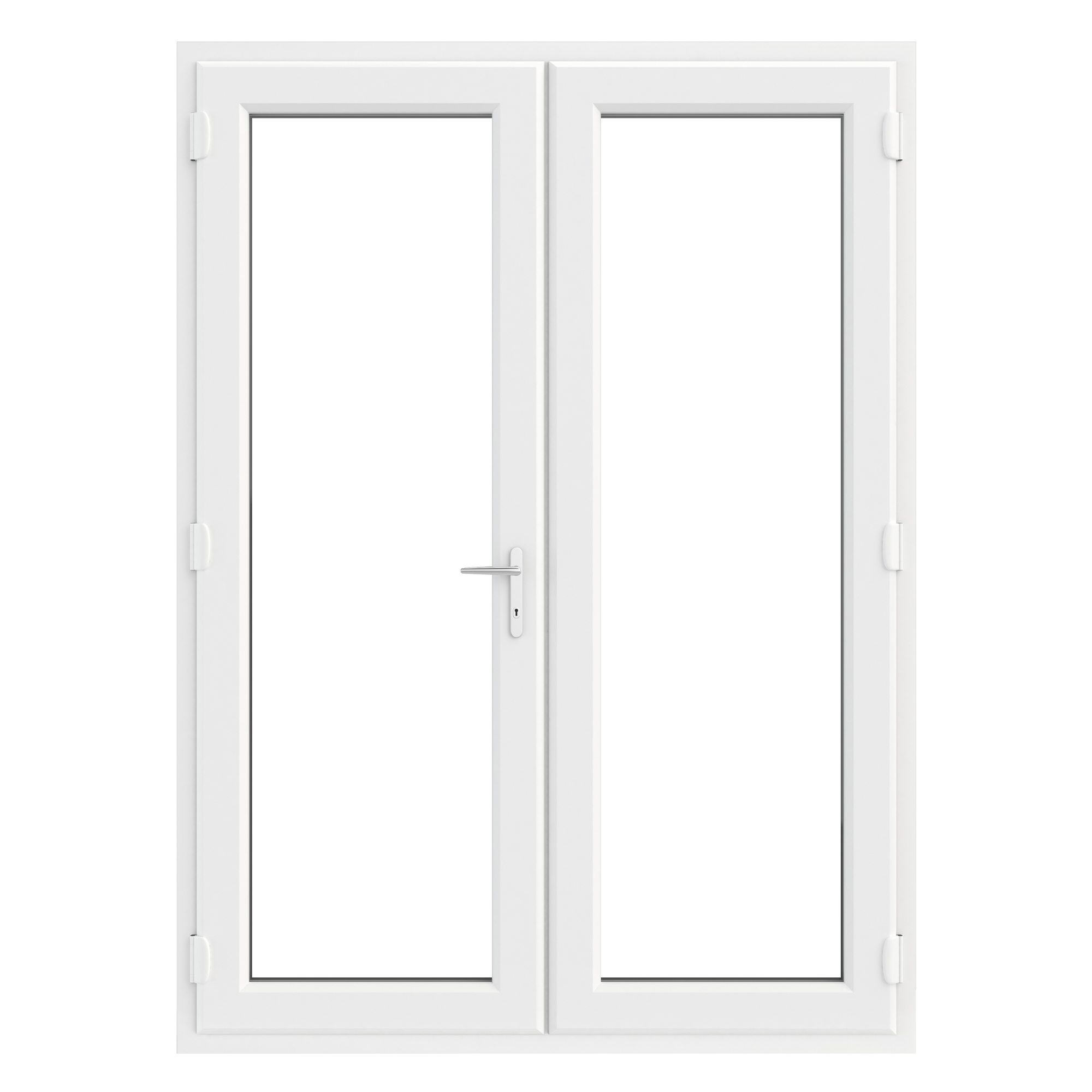 Crystal uPVC White Clear French Door Left hand master 150mm Cill Included 1190mm x 2055mm Clear Glazing