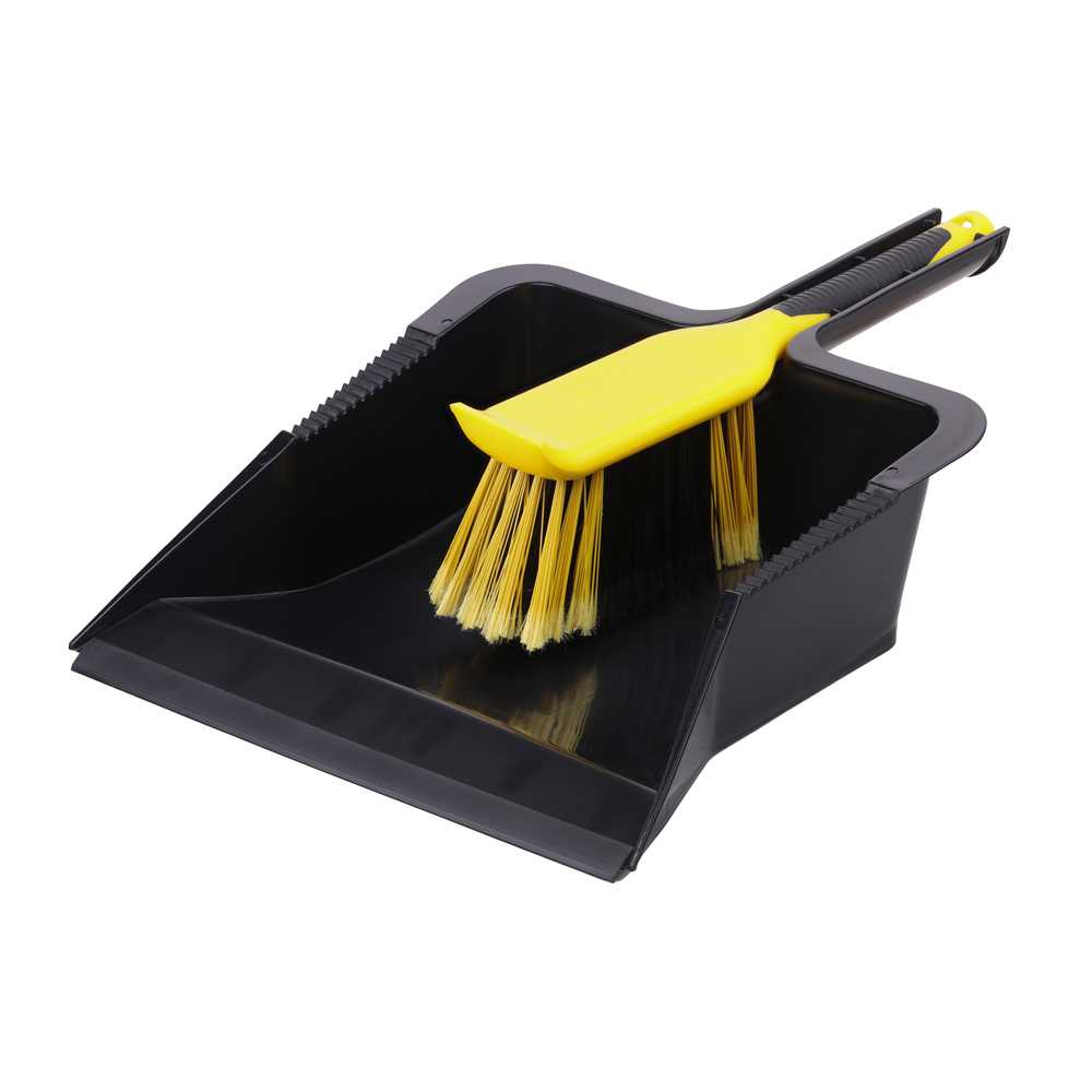 Bulldozer Heavy Duty Dustpan & Brush Set (12" Dustpan)