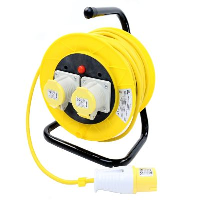 110V Cable Reel - 2 Gang  Extension - 25m