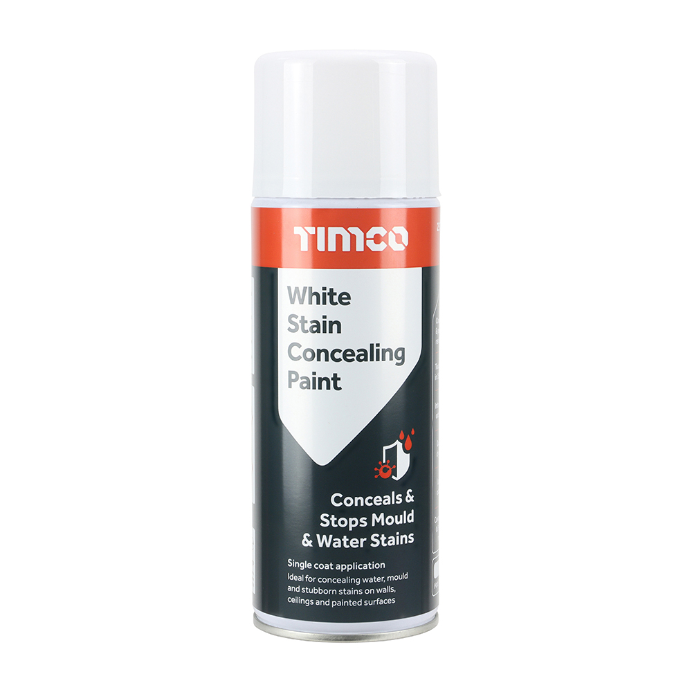 TIMCO White Stain Concealing (Horizontal) Spray - 400ml