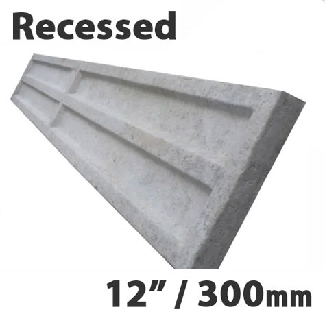 Recessed 6ft Concrete Gravel Board - 12" (300x1830mm)